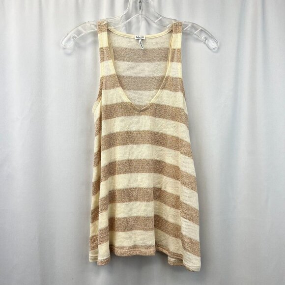 Splendid Tops - Splendid Womens Multicolor Striped  Knitted Glitter Pullover Tank Top Size XS
